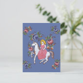 Das Mädchen und das Einhorn Postkarte (Stehend Vorderseite)