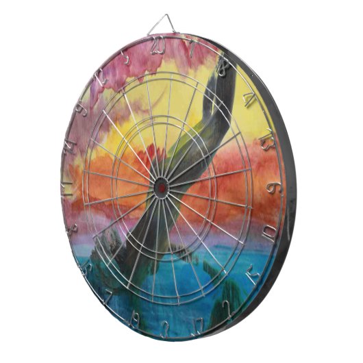 Das Mädchen und der Delfin Dartscheibe (Vorderseite rechts)