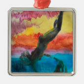 Das Mädchen und der Delfin Silbernes Ornament (Vorne)