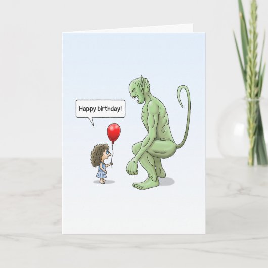 Das Mädchen und der große grüne Goblin Karte (Vorderseite)