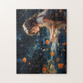 Das Mädchen und der magische Teich der goldenen Fi Puzzle (Vertikal)
