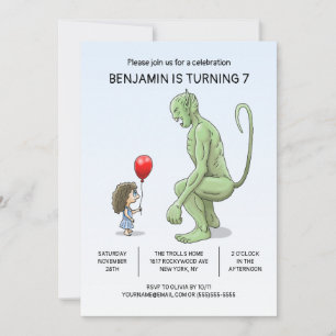 Das Mädchen und die Goblins Einladung zum Geburtst