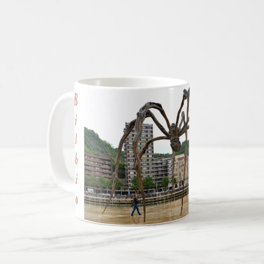 "Das Mädchen und die Spinne. "Fantasie Kaffeetasse (Vorderseite Links)