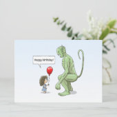 Das Mädchen und Goblin Karte (Stehend Vorderseite)