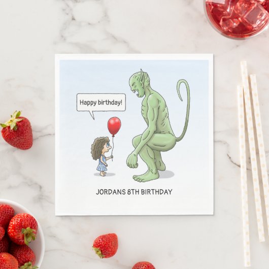 Das Mädchen und Goblin Serviette (Beispiel)