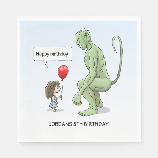 Das Mädchen und Goblin Serviette (Vorderseite)