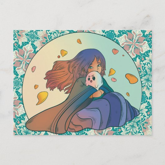 Das Mädchen und ihr Geist Postkarte (Vorderseite)