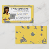 Das Mädchen und ihr Laptop Visitenkarte (Vorne/Hinten)