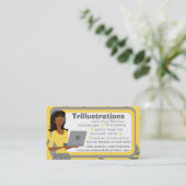 Das Mädchen und ihr Laptop Visitenkarte (Stehend Vorderseite)