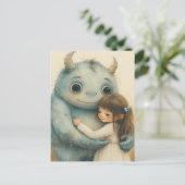 Das Mädchen und ihr Monsterfreund Postkarte (Stehend Vorderseite)