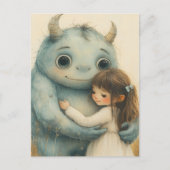 Das Mädchen und ihr Monsterfreund Postkarte (Vorderseite)