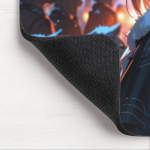 Das Mädchen und ihr Wolf Pack Mousepad (Ecke)