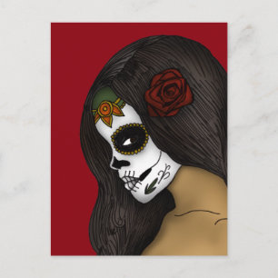 Das Mädchen vom Tag der Toten Postkarte