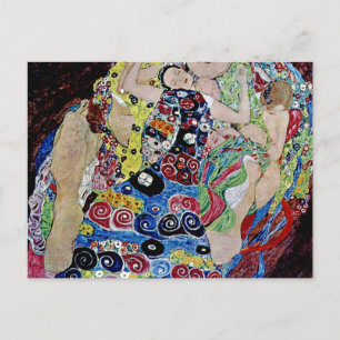 Das Mädchen von Gustav Klimt,Art Nouveau,Art Deko, Postkarte