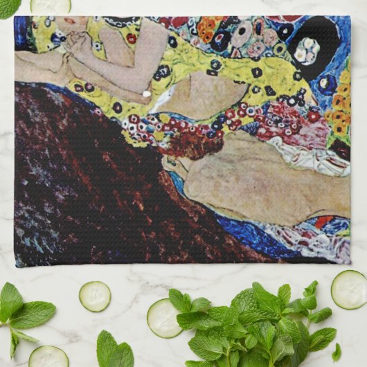Das Mädchen von Gustav Klimt, Jugendstil, Deko,vi Handtuch (Gefaltet)