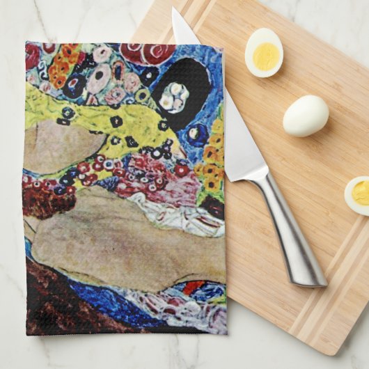 Das Mädchen von Gustav Klimt, Jugendstil, Deko,vi Handtuch (Viertel Falte)