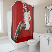 Das Mädchen von Peter Driben Duschvorhang (Beispiel)