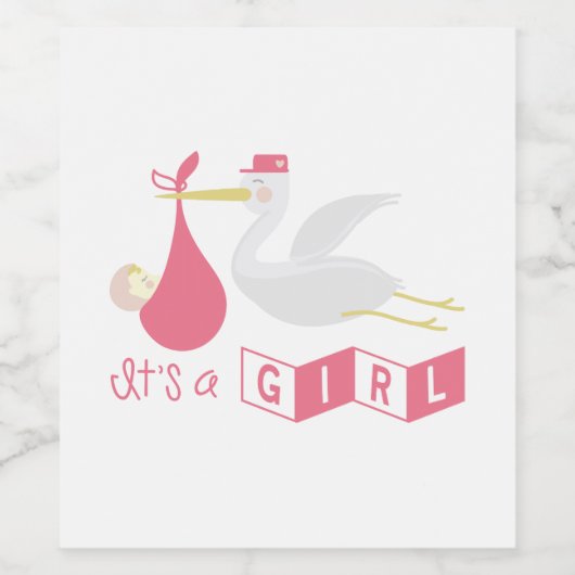 Das Mädchen Weinetikett (Einzelnes Label)