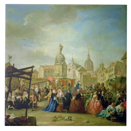 Das Madrid angemessen in der Piazza de la Cebeda Fliese (Vorderseite)