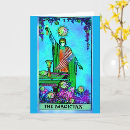 Das Magician BLANK Coronavirus Art Tarot Karte (Gelbe Blume)