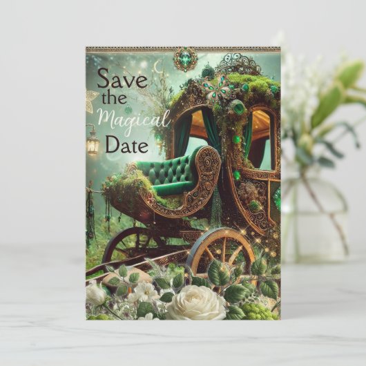 Das magische Datum gerettet - Die verzauberte Wald Einladung (Stehend Vorderseite)