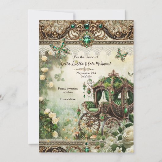 Das magische Datum gerettet - Die verzauberte Wald Einladung (Rückseite)