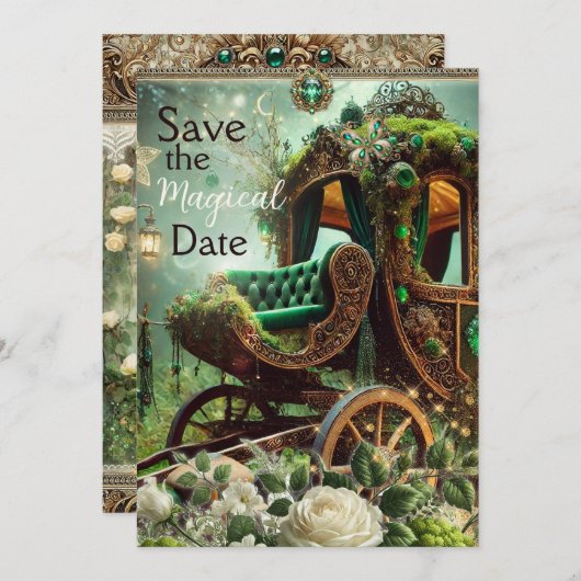 Das magische Datum gerettet - Die verzauberte Wald Einladung (Vorne/Hinten)