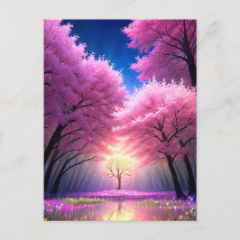 Das magische Glühen des Goldenen Trees Postkarte