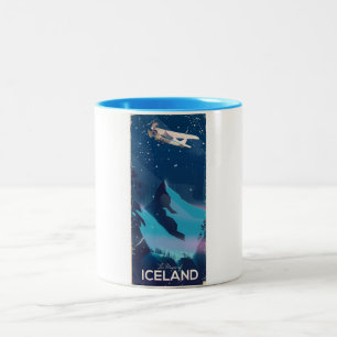 Das Magische Island Reiseplakat Zweifarbige Tasse