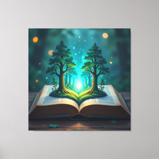  Das magische Märchenbuch    Leinwanddruck (Vorderseite)