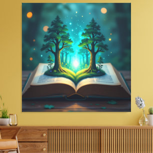 Das magische Märchenbuch Leinwanddruck