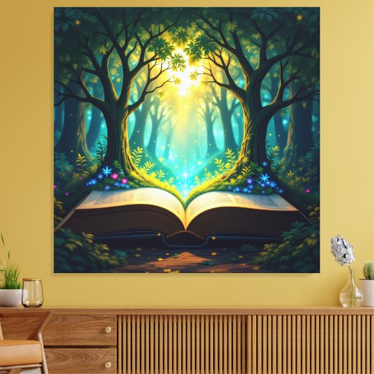 Das magische Märchenbuch Leinwanddruck (Insitu (Wohnzimmer))