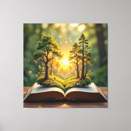  Das magische Märchenbuch    Leinwanddruck (Vorderseite)