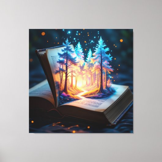  Das magische Märchenbuch    Leinwanddruck (Vorderseite)