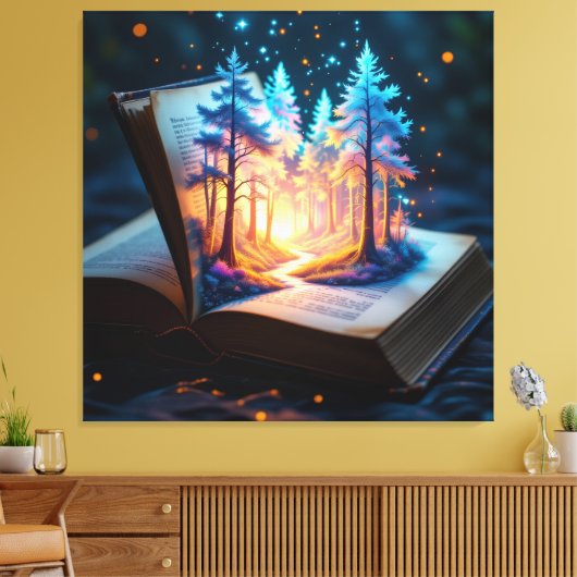 Das magische Märchenbuch Leinwanddruck (Insitu (Wohnzimmer))