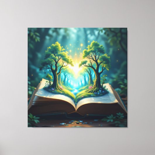  Das magische Märchenbuch    Leinwanddruck (Vorderseite)