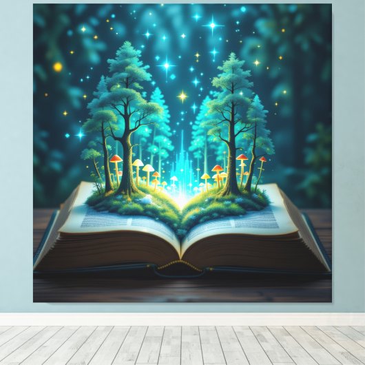  Das magische Märchenbuch    Leinwanddruck (Insitu (Holzboden))