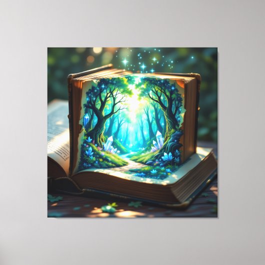  Das magische Märchenbuch    Leinwanddruck (Vorderseite)