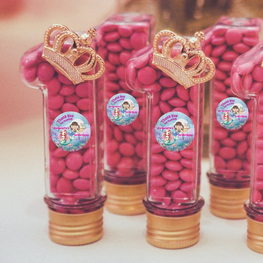 Das magische Meerjungfrau-Foto Runder Aufkleber