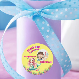 Das magische Meerjungfrau-Foto Runder Aufkleber