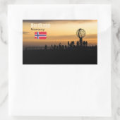 Das magische Nordkapp Rechteckiger Aufkleber (Tasche)