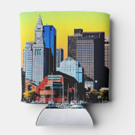 Das Magnet der Poster Card des Custom House Boston Dosenkühler