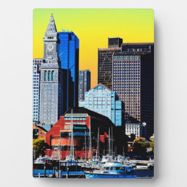 Das Magnet der Poster Card des Custom House Boston Fotoplatte
