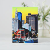 Das Magnet der Poster Card des Custom House Boston RSVP Karte (Stehend Vorderseite)
