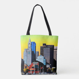 Das Magnet der Poster Card des Custom House Boston Tasche