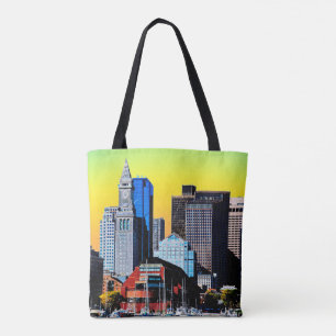 Das Magnet der Poster Card des Custom House Boston Tasche