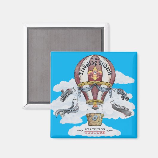 Das Magnet der reisenden Gilberts (Vorderseite/Rückseite)