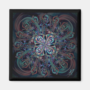 Das Magnet für die Pfauenlandschaft-Blume