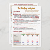 Das Mah-Jong-Kartenspiel - Abrechnung Einladung (Vorne/Hinten)