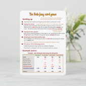 Das Mah-Jong-Kartenspiel - Abrechnung Einladung (Stehend Vorderseite)